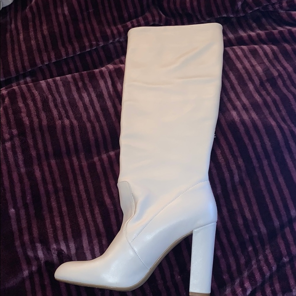 Steve Madden Eton Leather Block Heel Boots